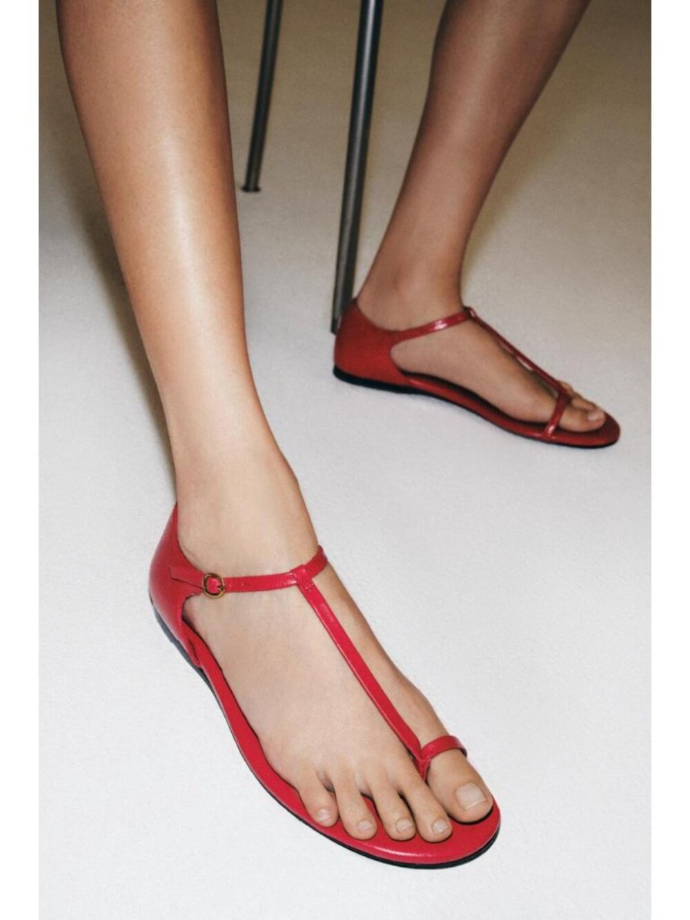 ZARA STRAPPY LEATHER FLAT SANDALS 1605/710/600 - Picture 1 of 6